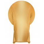 Spandex Cocktail Tablecloth Round 32 x 43 Folded Metallic Gold