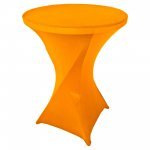 Spandex Cocktail Tablecloth Round 32 x 43 Orange