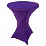 Spandex Cocktail Tablecloth Round 32 x 43 Purple