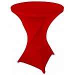 Spandex Cocktail Tablecloth Round 32 x 43 Red
