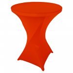 Spandex Cocktail Tablecloth 32 x 43 Round Red