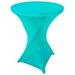Spandex Cocktail Tablecloth Round 32 x 43 Turquoise