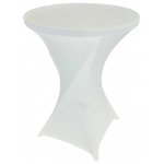 Spandex Cocktail Tablecloth Round 32 x 43 White
