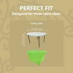 Spandex Cocktail Tablecloth 48 Inch 4 Foot Round Fit Green