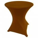 Spandex Cocktail Tablecloth 24 x 30 Round Brown
