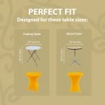 Spandex Cocktail Tablecloth 24 x 30 Round Fit Golden Yellow