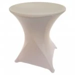 Spandex Cocktail Tablecloth 24 x 30 Round Grey