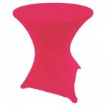 Spandex Cocktail Tablecloth 24 x 30 Round Hot Pink