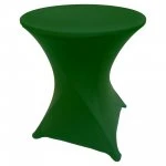 Spandex Cocktail Tablecloth 24 x 30 Round Hunter Green