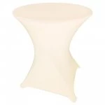 Spandex Cocktail Tablecloth 24 x 30 Round Ivory