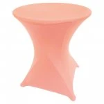 Spandex Cocktail Tablecloth 24 x 30 Round Light Pink
