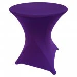 Spandex Cocktail Tablecloth 24 x 30 Round Purple