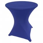Spandex Cocktail Tablecloth 24 x 30 Round Royal Blue