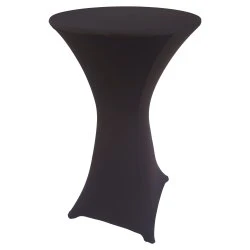 Spandex Cocktail Tablecloth 24 x 42 Round Black