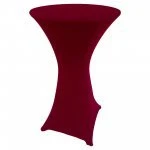 Spandex Cocktail Tablecloth 24 x 42 Round Burgundy