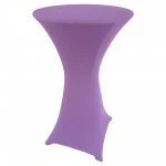 Spandex Cocktail Tablecloth 24 x 42 Round Light Purple