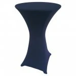 Spandex Cocktail Tablecloth 24 x 42 Round Navy Blue