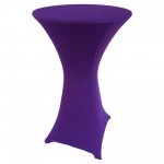Spandex Cocktail Tablecloth 24 x 42 Round Purple