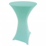 Spandex Cocktail Tablecloth 24 x 42 Round Turquoise