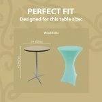 Spandex Cocktail Tablecloth 24 x 42 Round Fit Turquoise