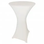 Spandex Cocktail Tablecloth 24 x 42 Round White