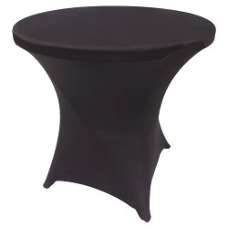 Spandex Cocktail Tablecloth 32 x 30 Round Black