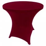 Spandex Cocktail Tablecloth 32 x 30 Round Burgundy