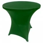 Spandex Cocktail Tablecloth 32 x 30 Round Hunter Green