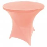 Spandex Cocktail Tablecloth 32 x 30 Round Light Pink