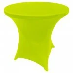Spandex Cocktail Tablecloth 32 x 30 Round Lime Green