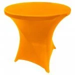 Spandex Cocktail Tablecloth 32 x 30 Round Orange