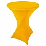 Spandex Cocktail Tablecloth 32 x 43 Round Golden Yellow