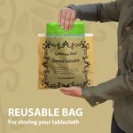 Spandex Cocktail Tablecloth 32 x 43 Round Bag Green