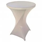 Spandex Cocktail Tablecloth 32 x 43 Round Grey