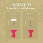 Spandex Cocktail Tablecloth 32 x 43 Round Fit Hot Pink