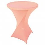 Spandex Cocktail Tablecloth 32 x 43 Round Light Pink