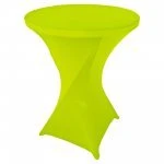 Spandex Cocktail Tablecloth 32 x 43 Round Lime Green