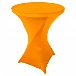 Spandex Cocktail Tablecloth 32 x 43 Round Orange