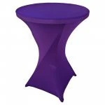 Spandex Cocktail Tablecloth 32 x 43 Round Purple