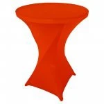 Spandex Cocktail Tablecloth 32 x 43 Round Red