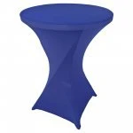 Spandex Cocktail Tablecloth 32 x 43 Round Royal Blue