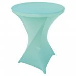 Spandex Cocktail Tablecloth 32 x 43 Round Turquoise