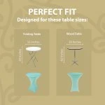 Spandex Cocktail Tablecloth 32 x 43 Round Fit Turquoise