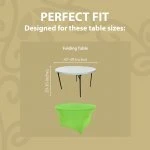 Spandex Cocktail Tablecloth 48 Inch 4 Foot Round Fit Green