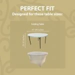 Spandex Cocktail Tablecloth 48 Inch 4 Foot Round Fit Grey