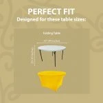 Spandex Cocktail Tablecloth 48 Inch 4 Foot Round Fit Lemon Yellow