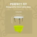 Spandex Cocktail Tablecloth 48 Inch 4 Foot Round Fit Lime Green