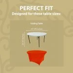 Spandex Cocktail Tablecloth 48 Inch 4 Foot Round Fit Red
