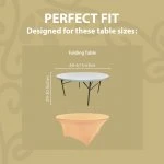 Spandex Cocktail Tablecloth 60 Inch 5 Foot Round Fit Champagne
