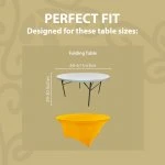 Spandex Cocktail Tablecloth 60 Inch 5 Foot Round Fit Golden Yellow